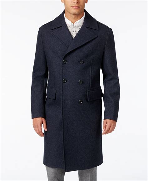 michael kors slim fit double breasted overcoat|michael kors double breast coat.